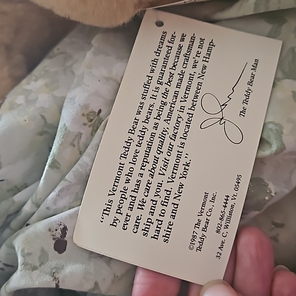 NWT '84 Jewish Bear jointed RAREFIND collectible Vermont TeddyBear Co - Picture 8 of 13